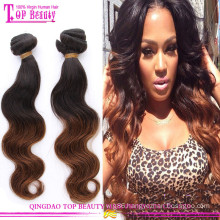 Wholesale malaysian colored two tone hair weave for black women